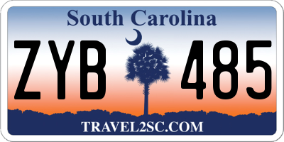 SC license plate ZYB485