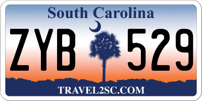 SC license plate ZYB529