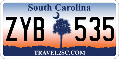 SC license plate ZYB535