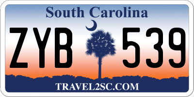 SC license plate ZYB539