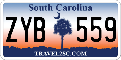 SC license plate ZYB559