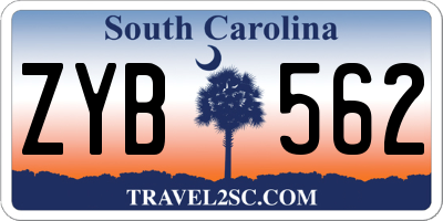 SC license plate ZYB562
