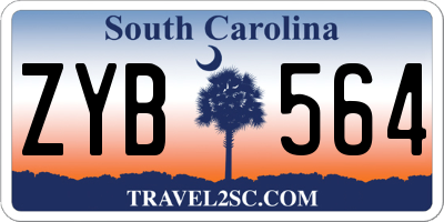 SC license plate ZYB564