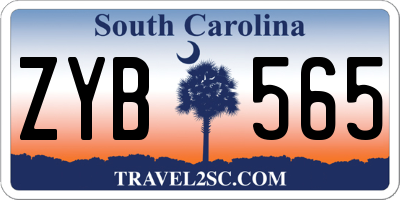 SC license plate ZYB565