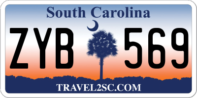 SC license plate ZYB569