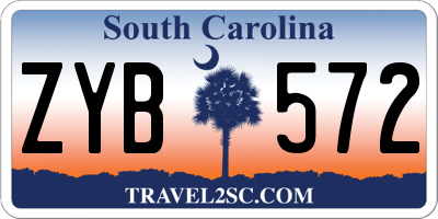 SC license plate ZYB572