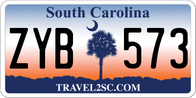SC license plate ZYB573
