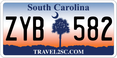 SC license plate ZYB582