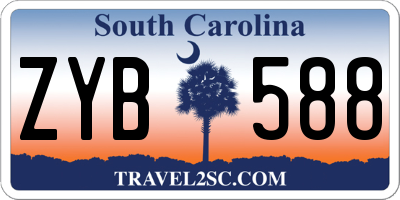 SC license plate ZYB588