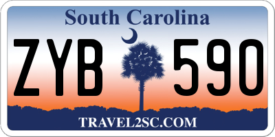 SC license plate ZYB590