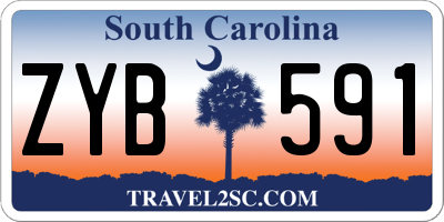 SC license plate ZYB591