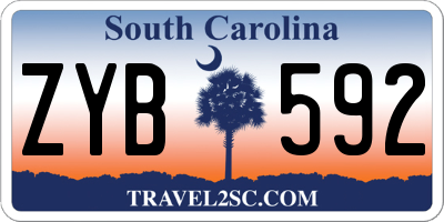 SC license plate ZYB592