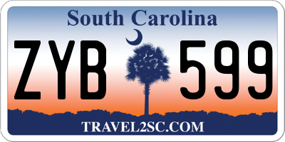 SC license plate ZYB599