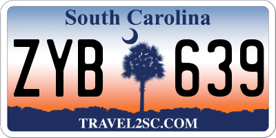 SC license plate ZYB639