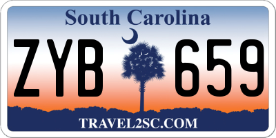 SC license plate ZYB659