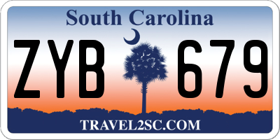 SC license plate ZYB679
