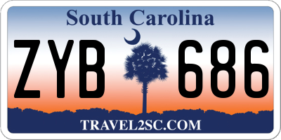 SC license plate ZYB686