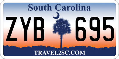SC license plate ZYB695