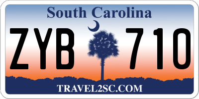 SC license plate ZYB710