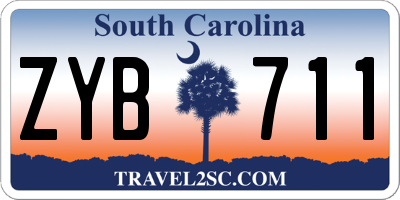 SC license plate ZYB711