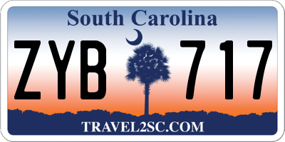 SC license plate ZYB717