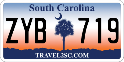 SC license plate ZYB719