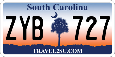 SC license plate ZYB727