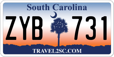 SC license plate ZYB731