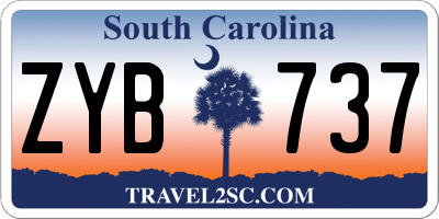 SC license plate ZYB737