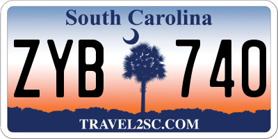 SC license plate ZYB740