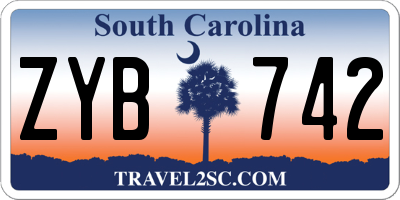 SC license plate ZYB742