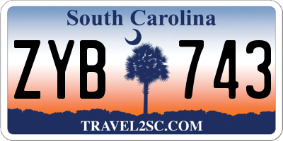 SC license plate ZYB743