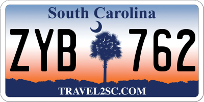 SC license plate ZYB762
