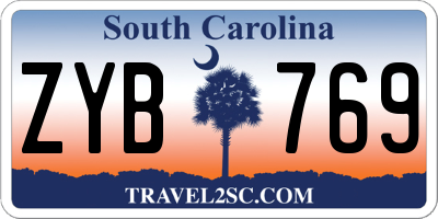 SC license plate ZYB769