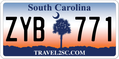 SC license plate ZYB771