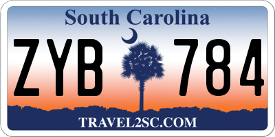 SC license plate ZYB784