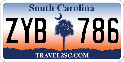 SC license plate ZYB786