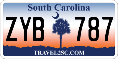 SC license plate ZYB787