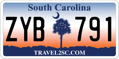 SC license plate ZYB791