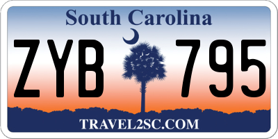 SC license plate ZYB795