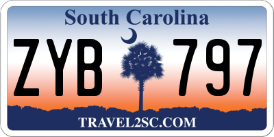 SC license plate ZYB797
