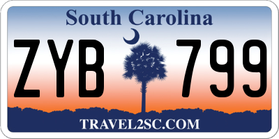SC license plate ZYB799