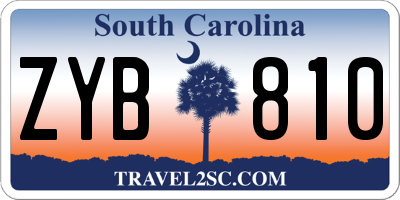 SC license plate ZYB810