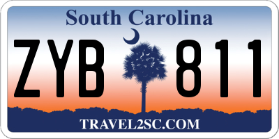SC license plate ZYB811