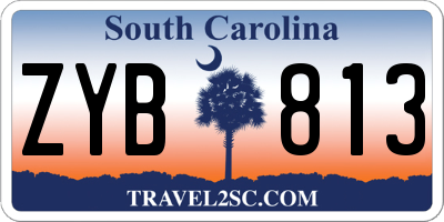 SC license plate ZYB813