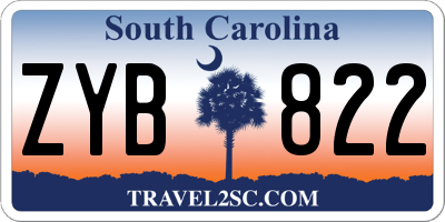 SC license plate ZYB822