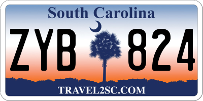 SC license plate ZYB824