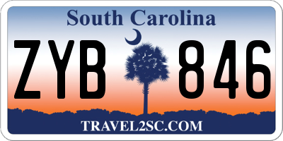 SC license plate ZYB846