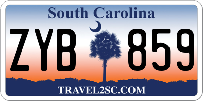 SC license plate ZYB859