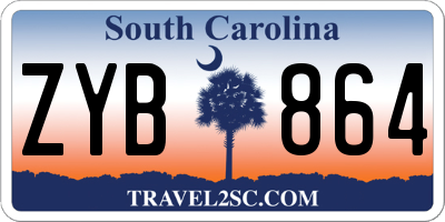 SC license plate ZYB864